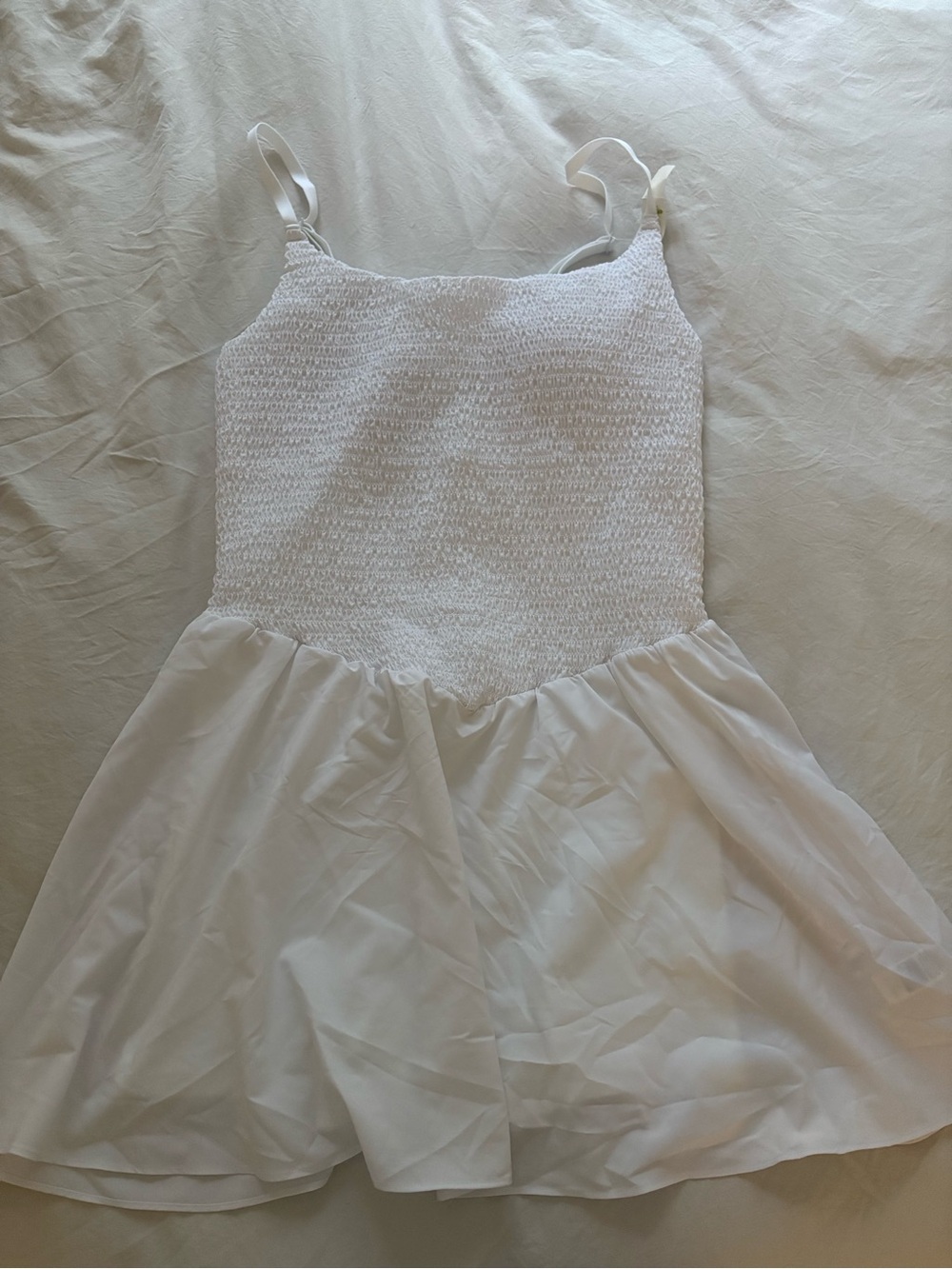 Target White Smocked Bodice Spaghetti Strap Dress